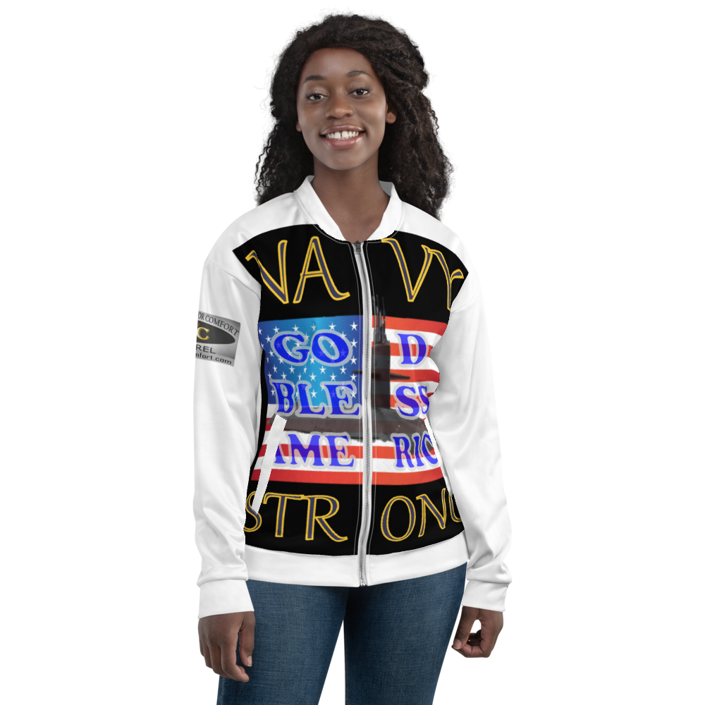 Navy Strong - Double-Sided Bomber Jacket - For Him or For Her