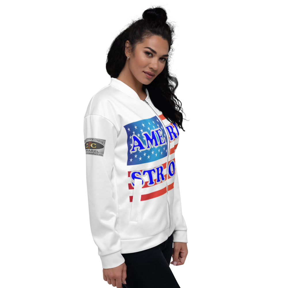 America Strong - Double-Sided Bomber Jacket - For Him or For Her