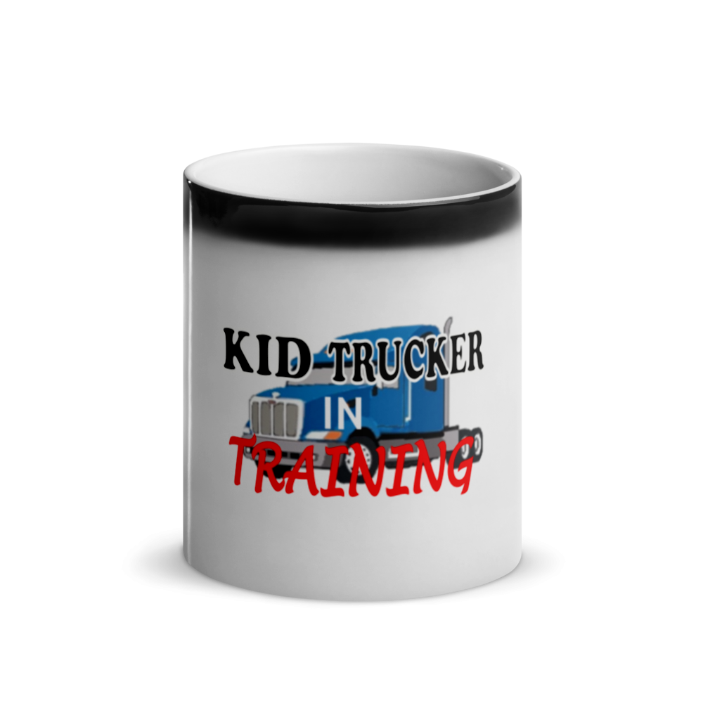 Kid Trucker in Training - Glossy Camouflage Mug