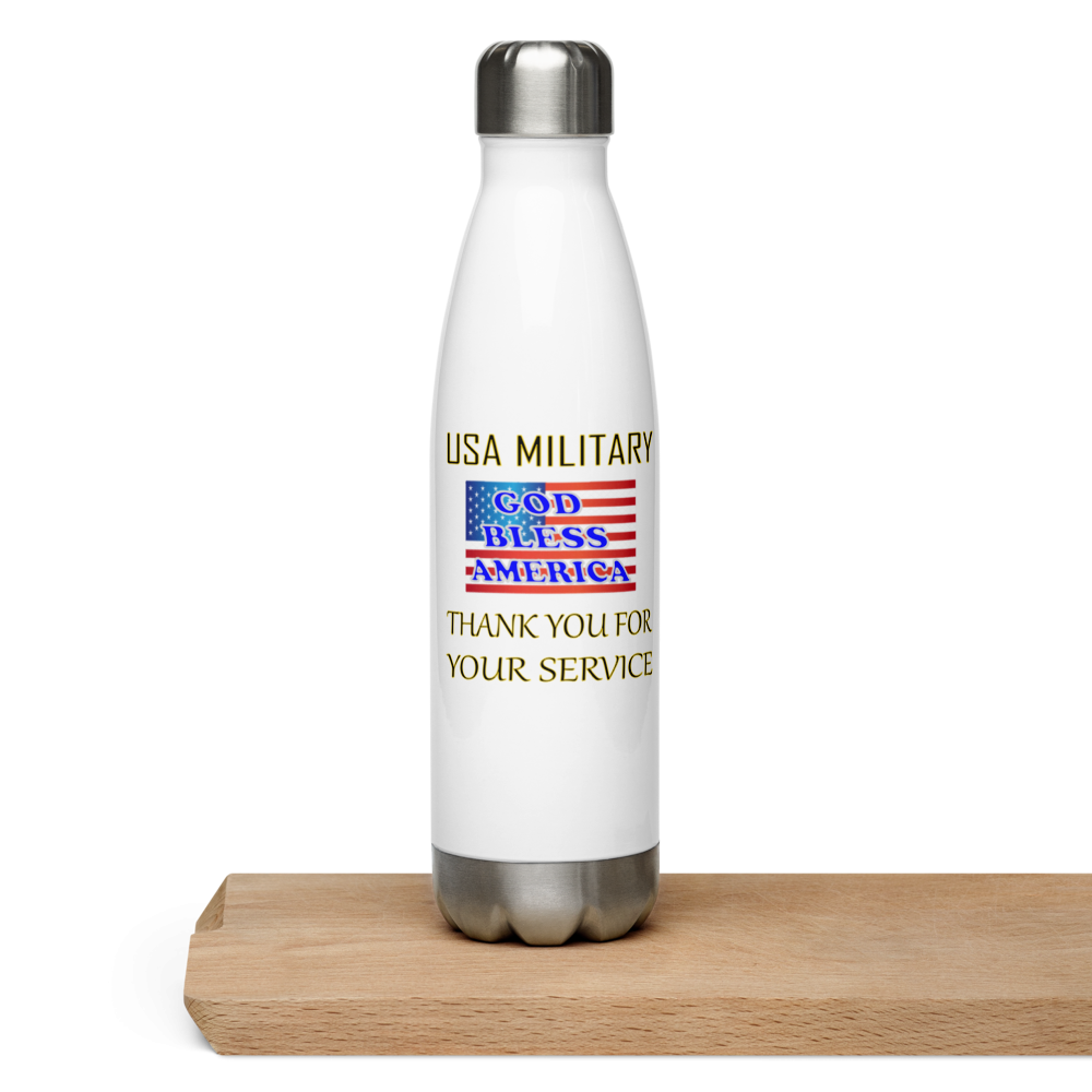 Thank You For Your Service - Stainless Steel Water Bottle