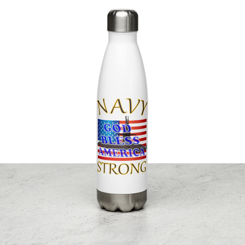 Navy Strong - Stainless Steel Water Bottle