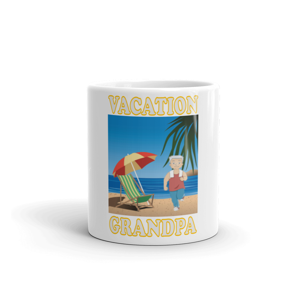 Vacation Grandpa White Glossy Mug
