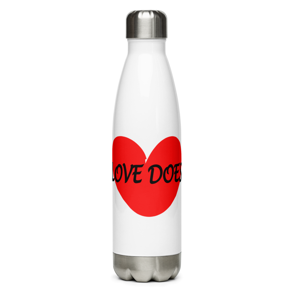 Love Does Stainless Steel Water Bottle