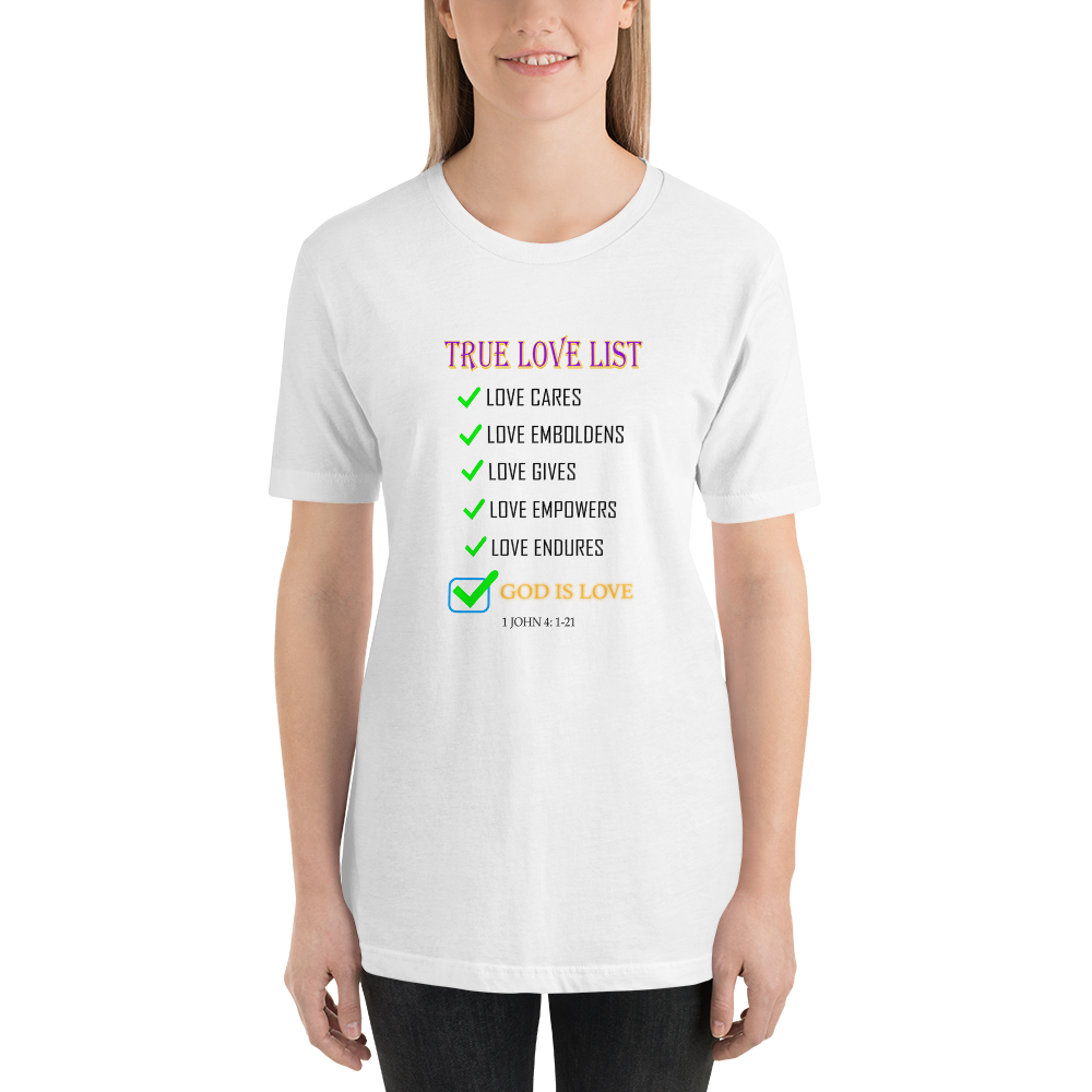 True Love List - Short-Sleeve T-Shirt - For Him or For Her