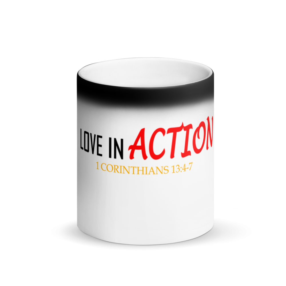 Love in Action Matte Black Mug