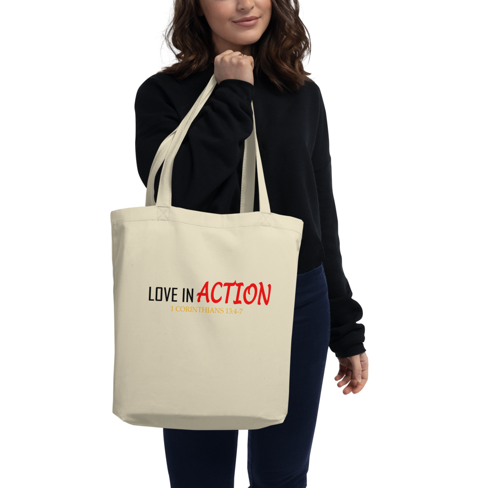 Love in Action - 1 Corinthians 13:4-7 Eco Tote Bag