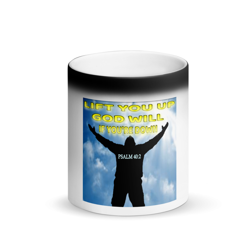 Lift You Up Matte Black Mug