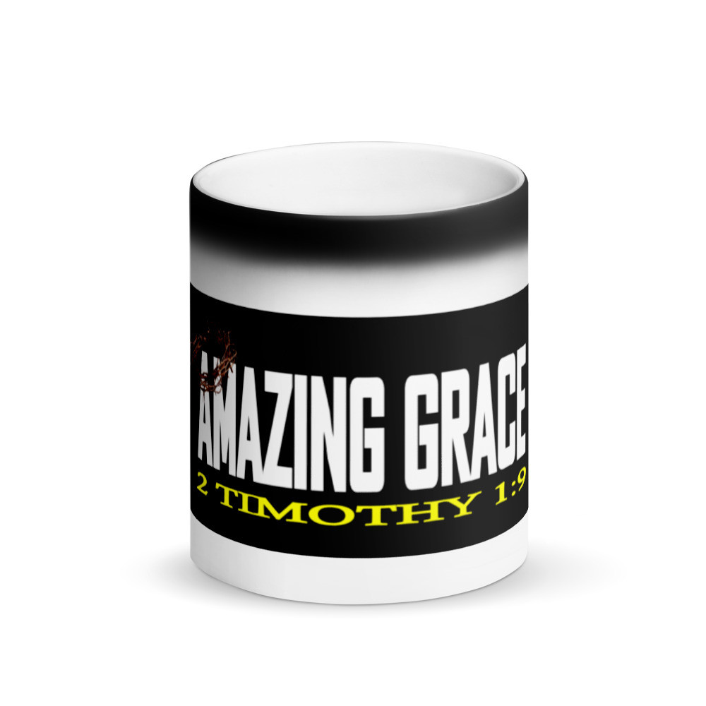 Amazing Grace Matte Black Mug