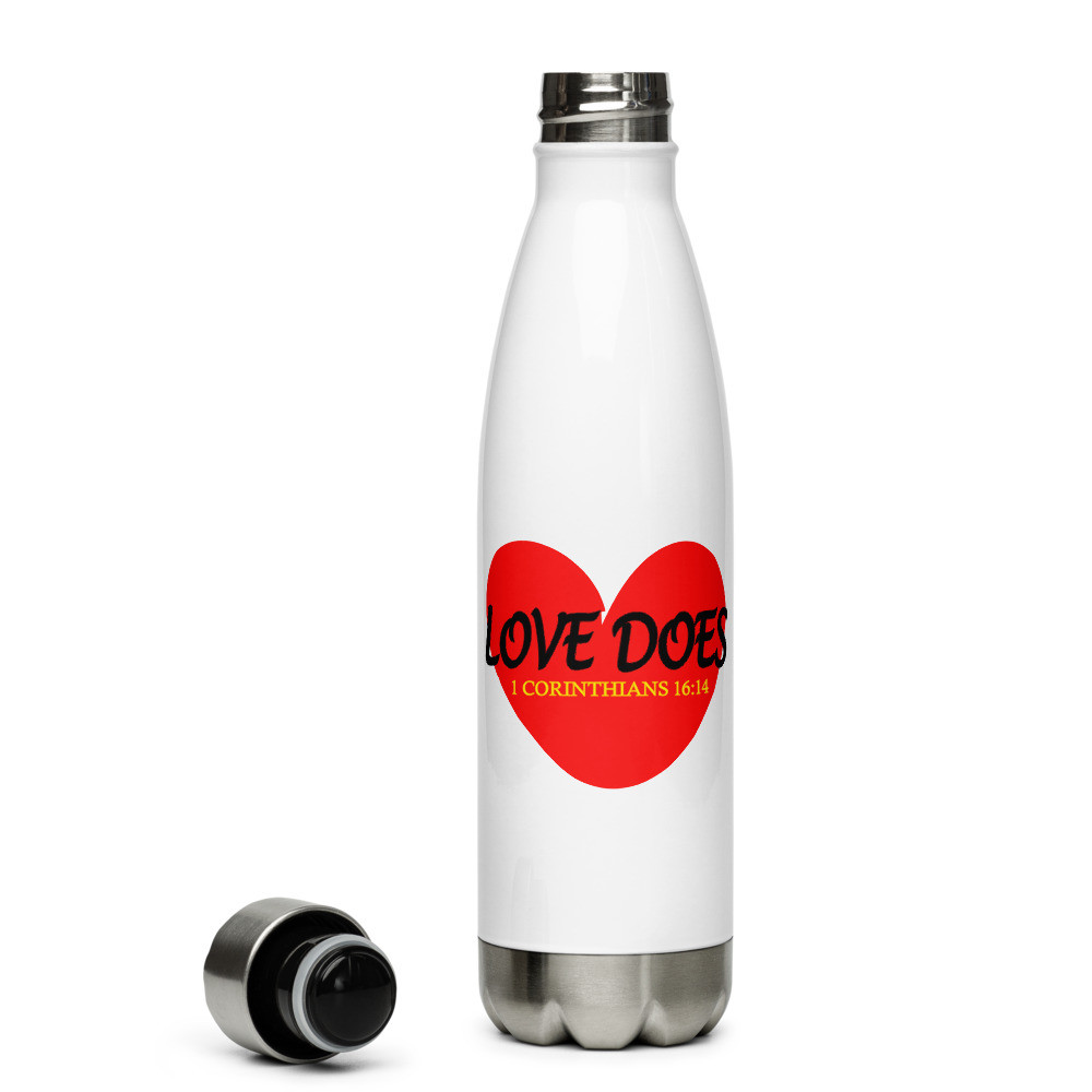 Love Does - Stainless Steel Water Bottle