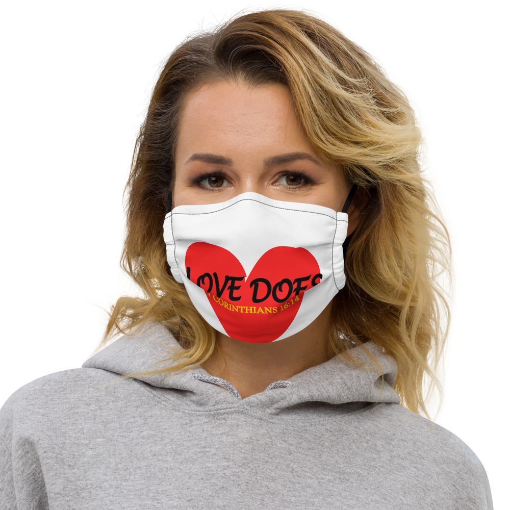Love Does - Premium Face Mask
