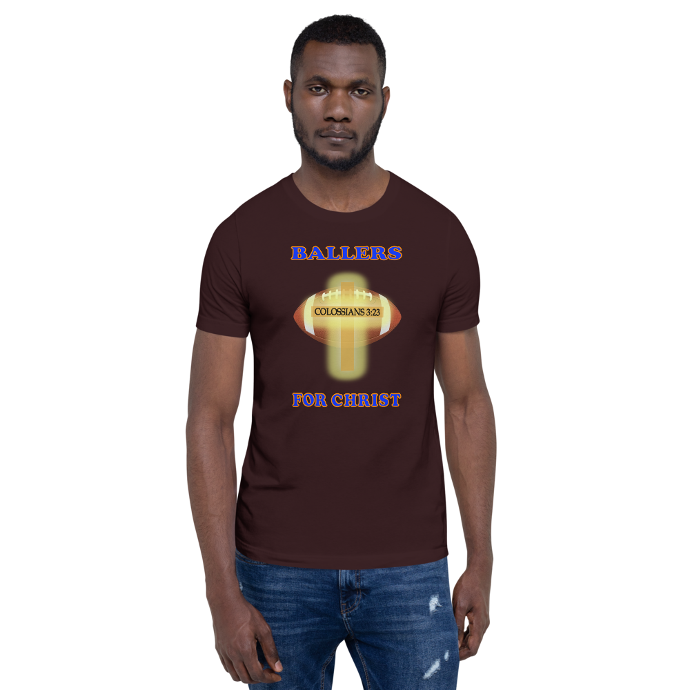 Ballers For Christ (Football) Short-Sleeve T-Shirt - For Him or For Her
