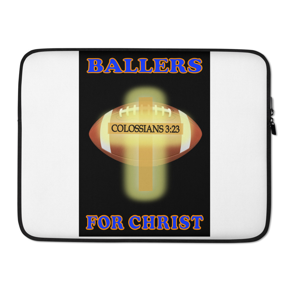 Ballers For Christ (Football) Laptop Sleeve