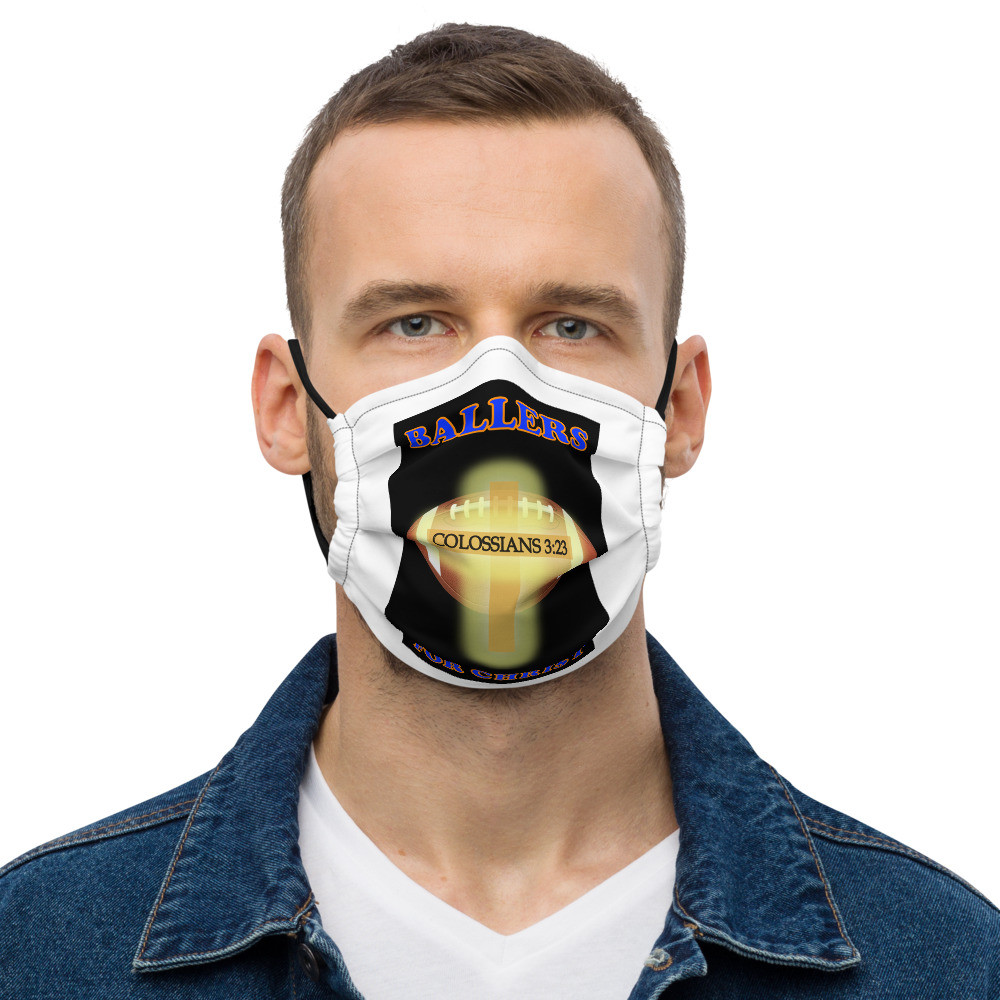 Ballers For Christ (Football) Premium Face Mask