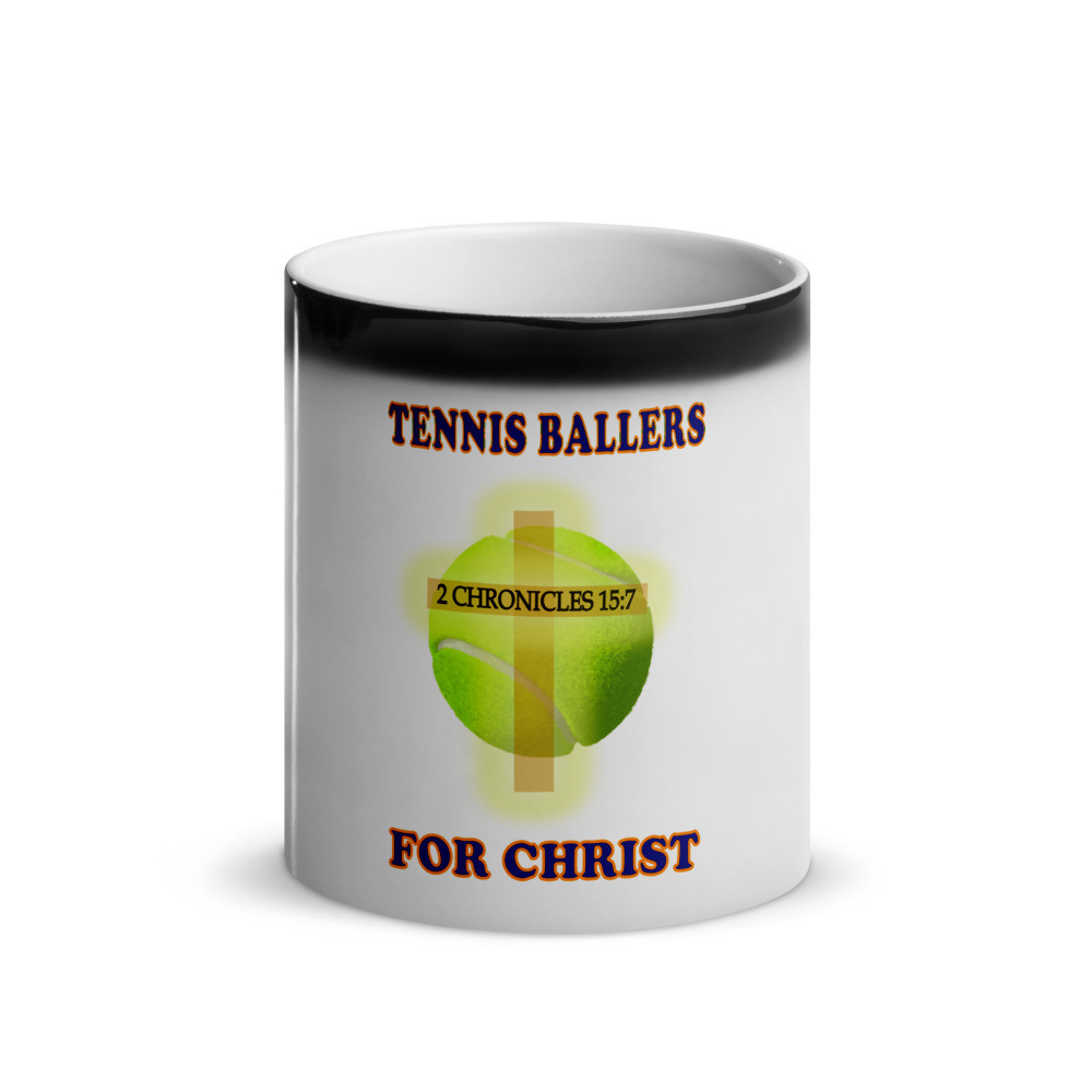 Tennis Ballers For Christ Glossy Mug