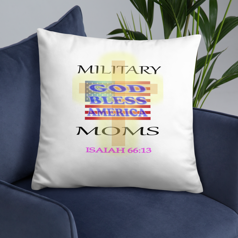 Military Moms - God Bless America - Basic Pillow