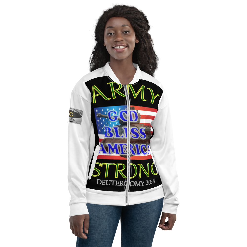 Army Strong - Double-Sided - Bomber Jacket - For Him or For Her