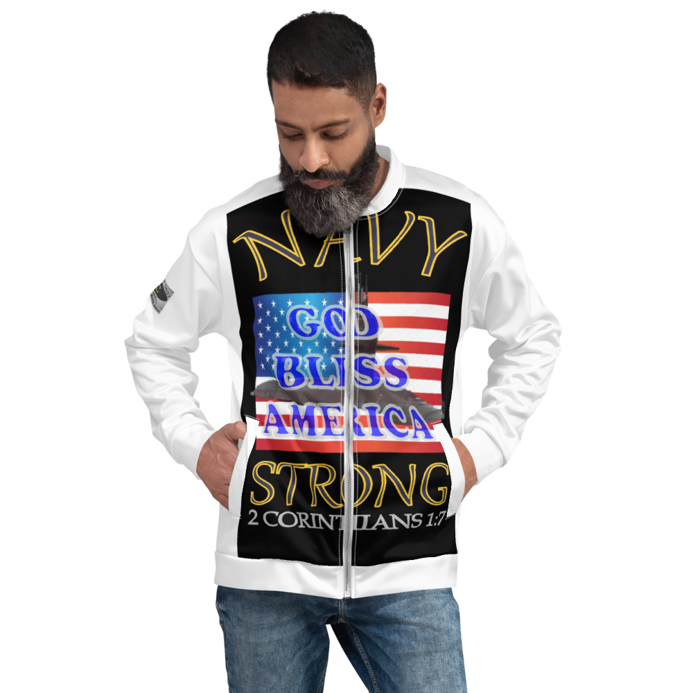 Navy Strong - Double-Sided - Bomber Jacket - For Him or For Her
