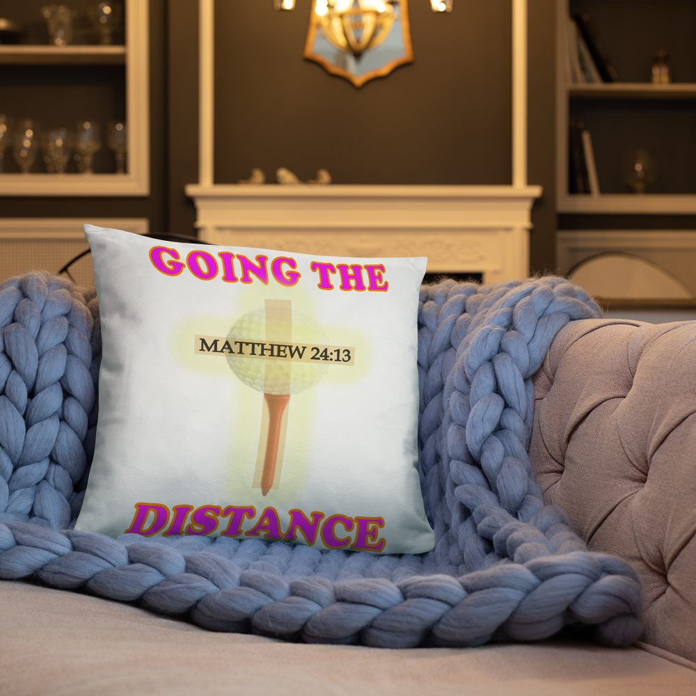 Going the Distance - Matthew 24:13 - Basic Pillow