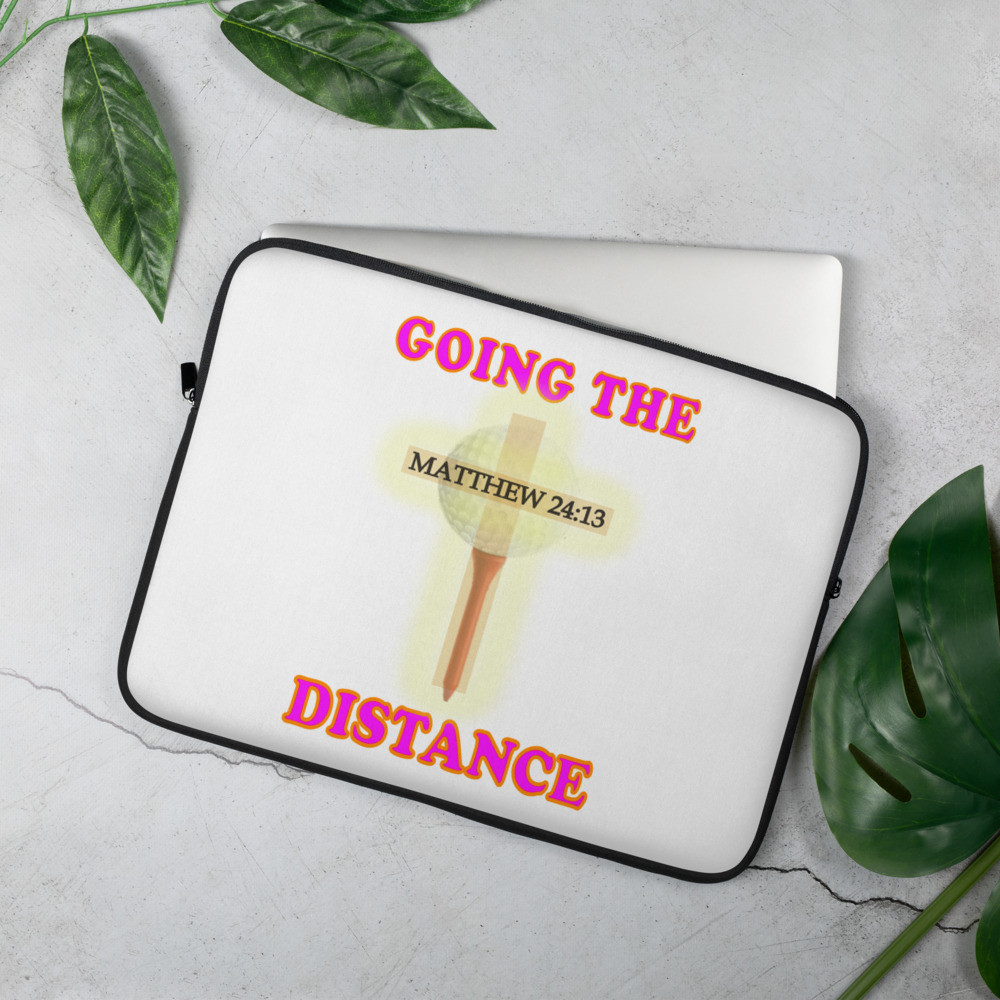 Going the Distance - Matthew 24:13 - Laptop Sleeve Cover