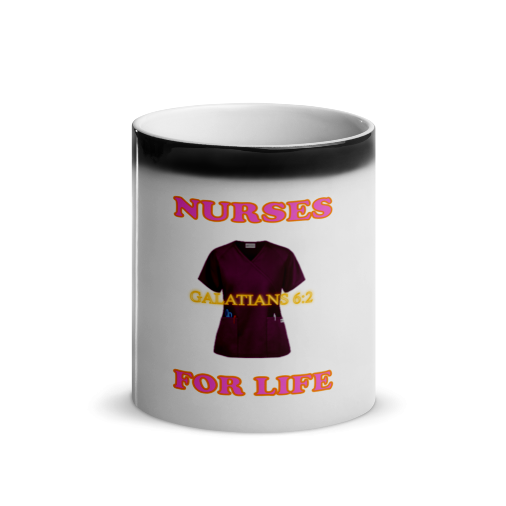 Nurses For Life - Galatians 6:2 - Glossy "Camouflage" Mug