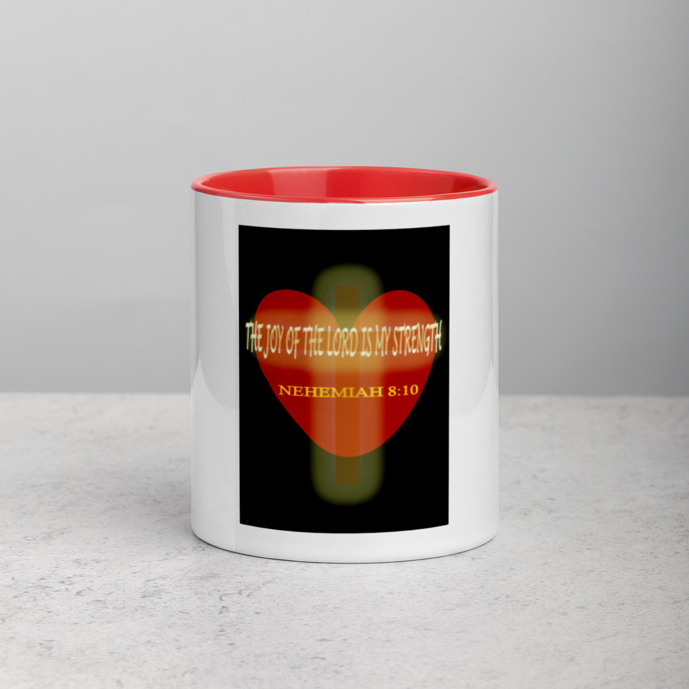 The Joy of the Lord is Your Strength - Mug with Color Inside