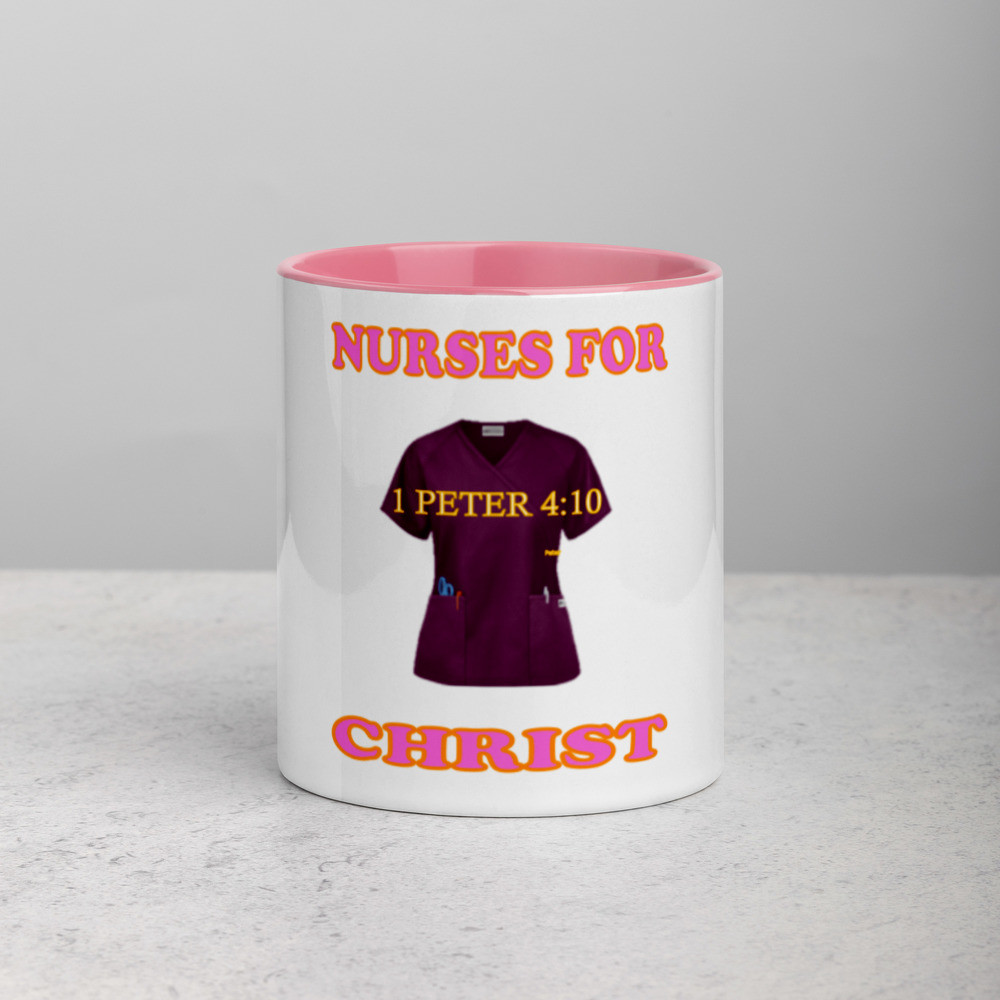 Nurses For Christ - Mug with Color Inside