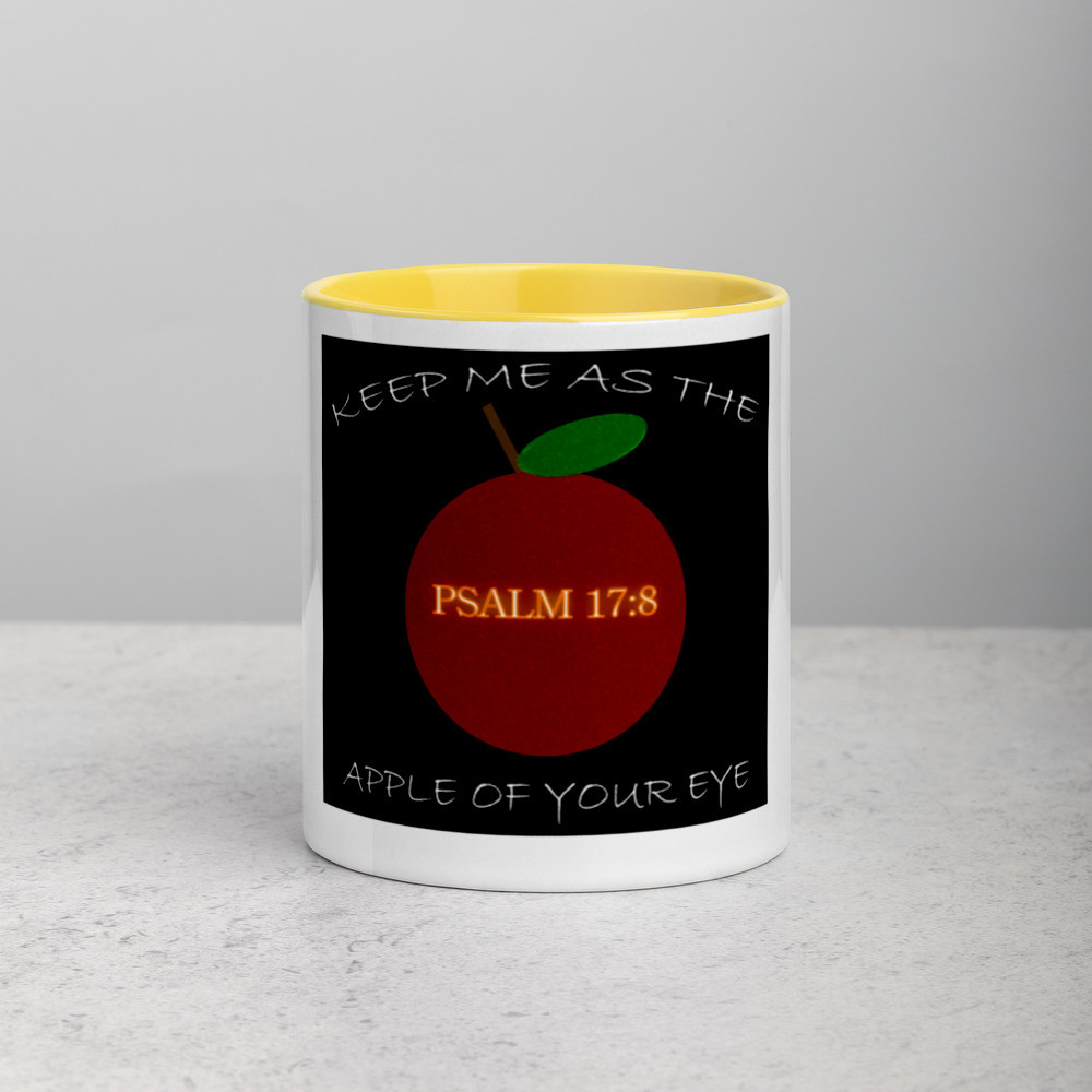 Keep Me As the Apple of Your Eye - Mug with Color Inside