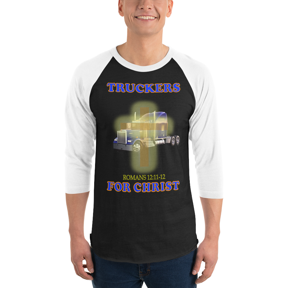 Truckers For Christ - 3/4 Sleeve Raglan Shirt