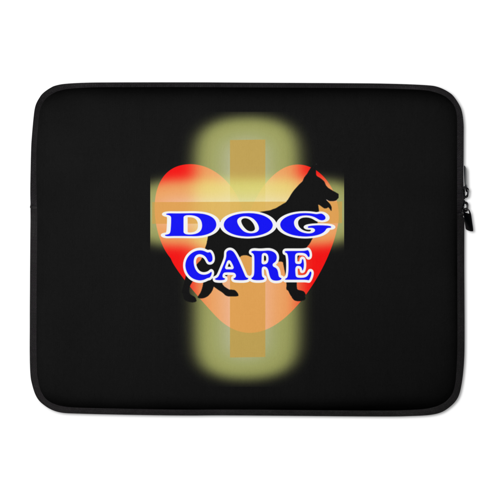 Dog Care - Laptop Sleeve Cover - Black