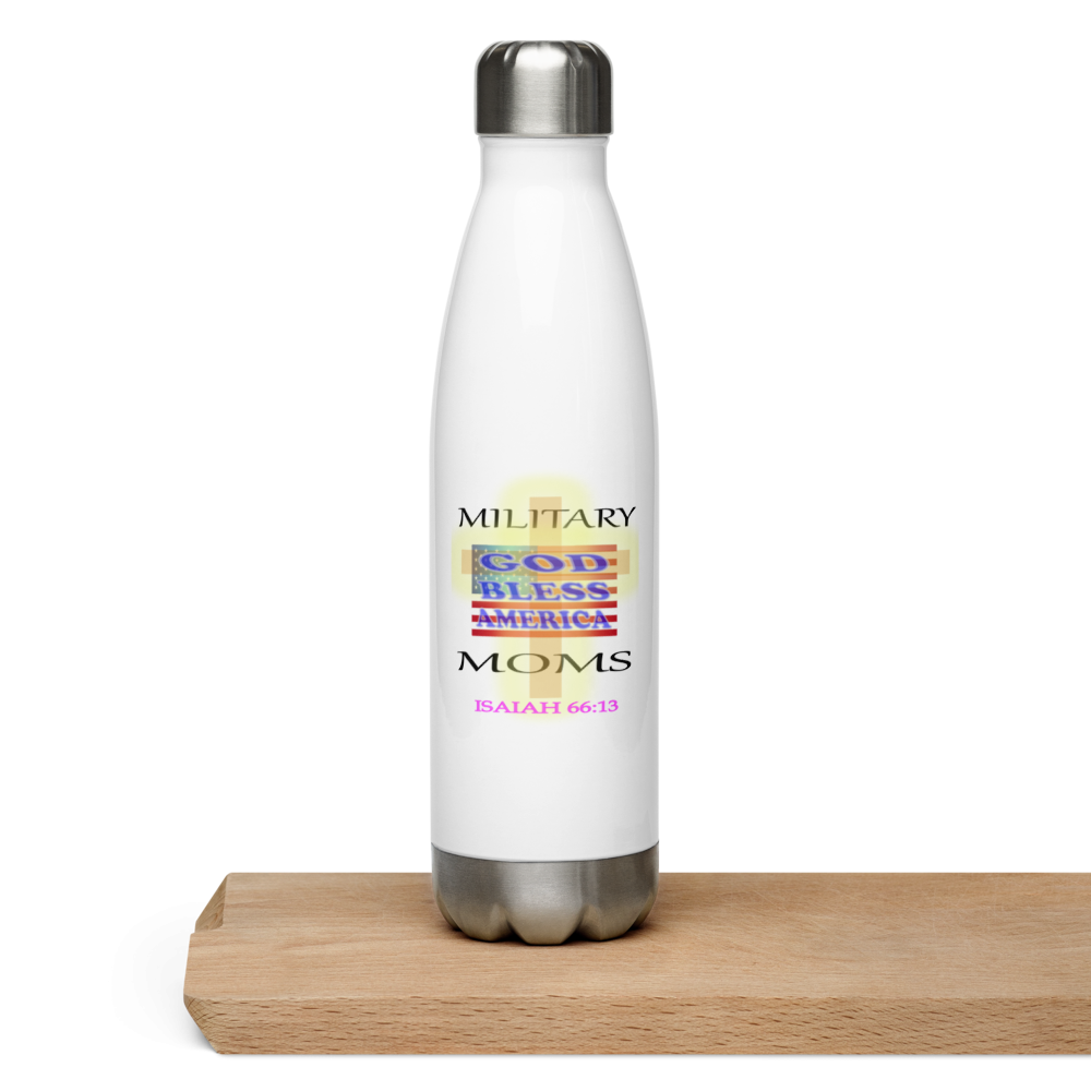 Military Moms - Isaiah 66:13 - Stainless Steel Water Bottle