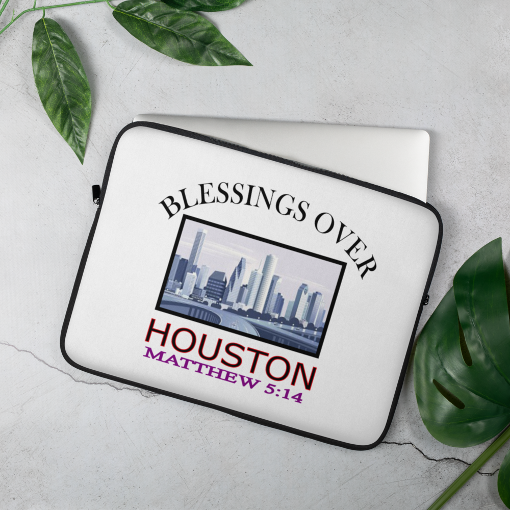 Blessings Over Houston - Laptop Sleeve Cover