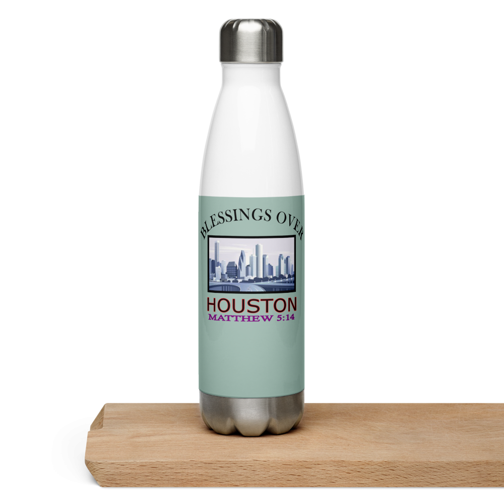 Blessings Over Houston - Stainless Steel Water Bottle