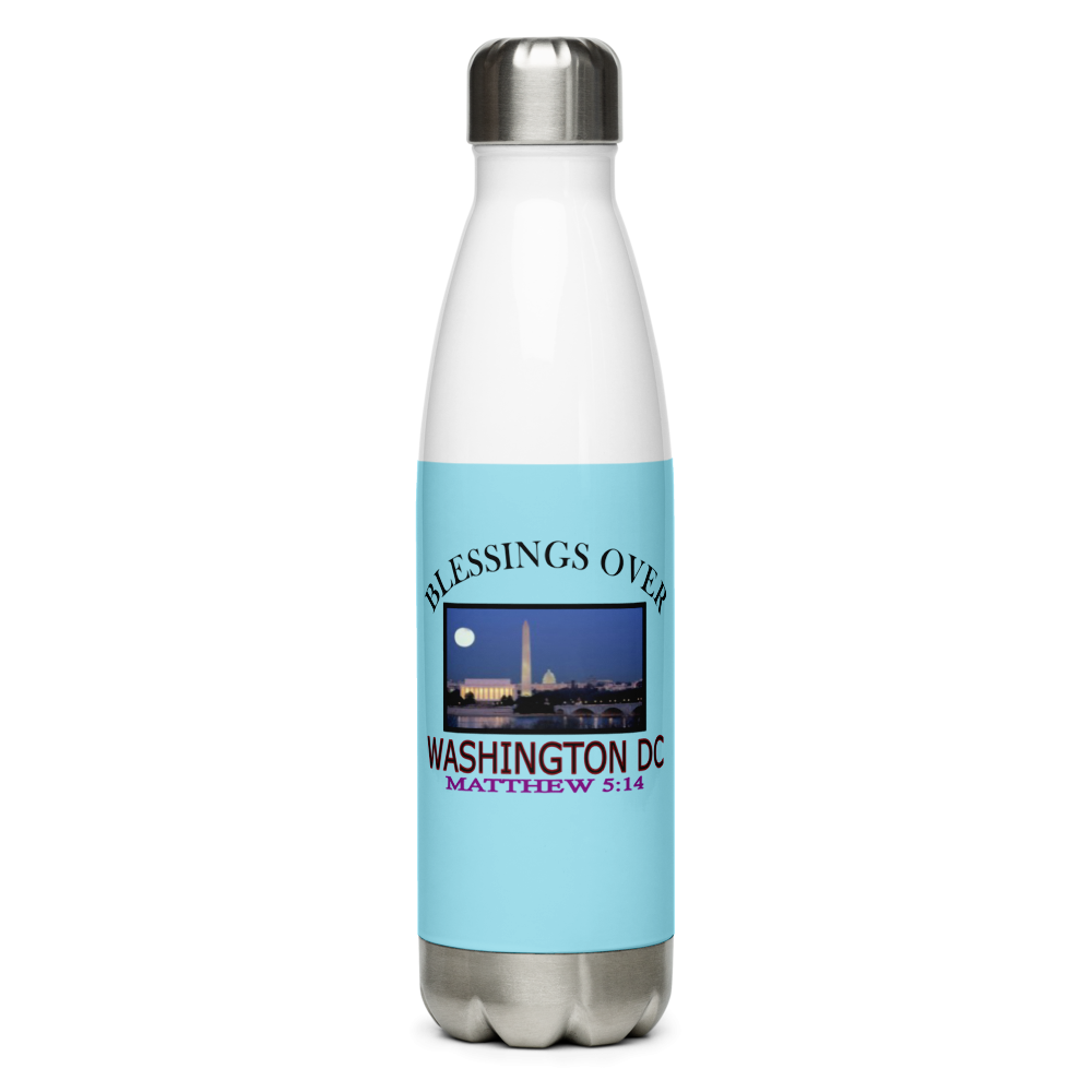 Blessings Over Washington DC - Matthew 5:14 - Stainless Steel Water Bottle