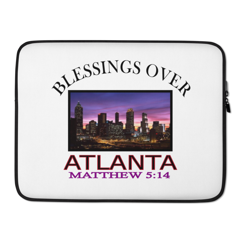Blessings Over Atlanta - Matthew 5: 14 - Laptop Sleeve