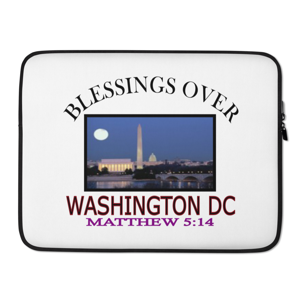 Blessings Over Washington DC - Matthew 5:14 - Laptop Sleeve