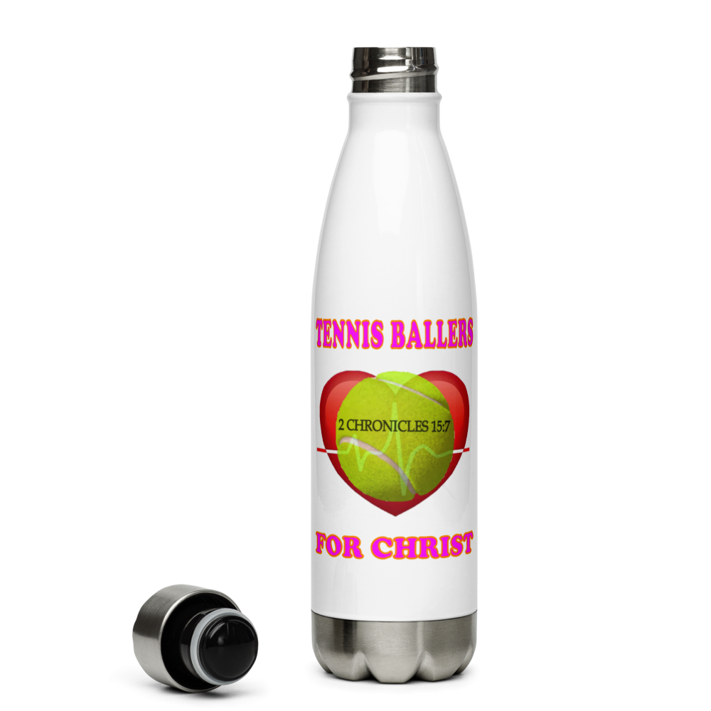 Tennis Ballers For Christ - Stainless Steel Water Bottle - For Her