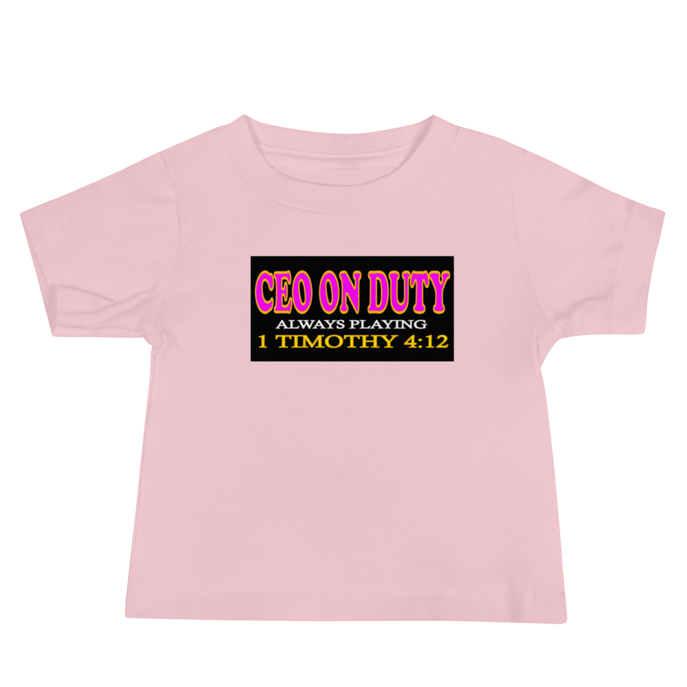 CEO on Duty - Baby Short Sleeve T-Shirt - For Girls