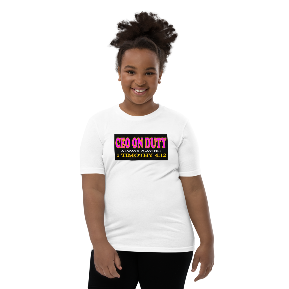 CEO on Duty - Youth Short Sleeve T-Shirt - For Girls