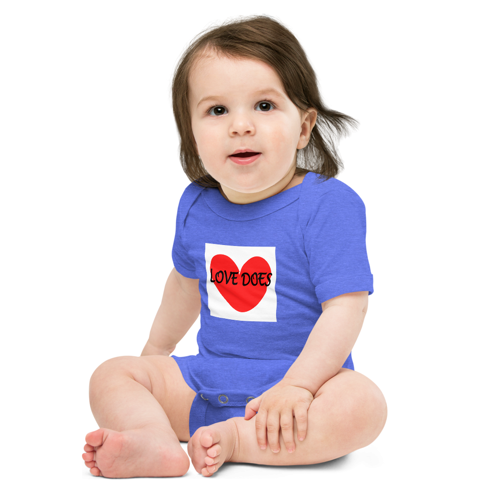 Love Does - Baby short sleeve one piece - For Boys & For Girls