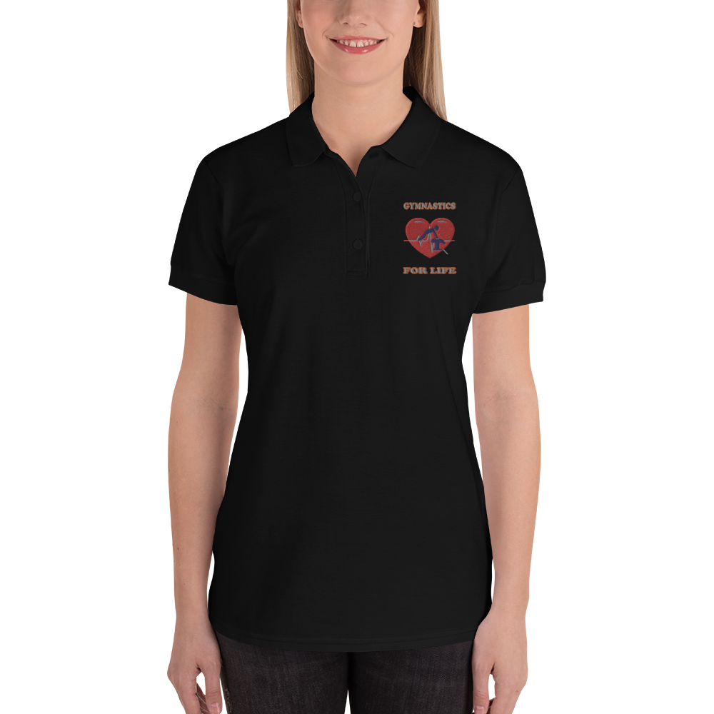 Gymnastics For Life - Embroidered Women's Polo Shirt