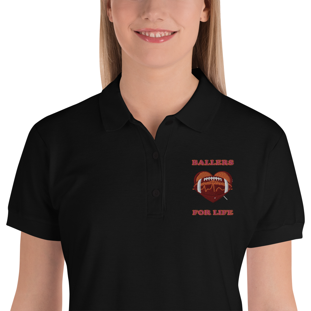 Ballers For Life - Embroidered Women's Polo Shirt