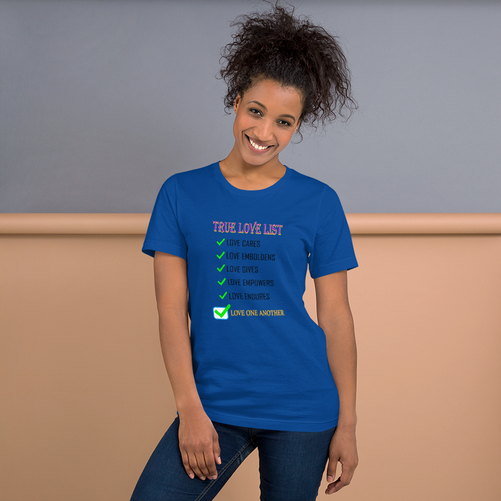 True Love List - Short-Sleeve T-Shirt - For Him or For Her