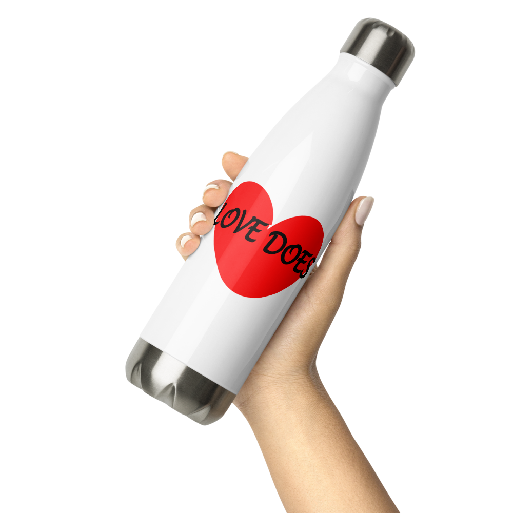 Love Does Stainless Steel Water Bottle