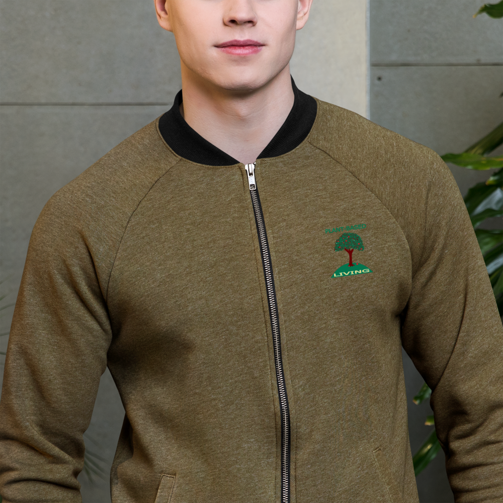 Plant-Based Living Bomber Jacket - For Him or For Her