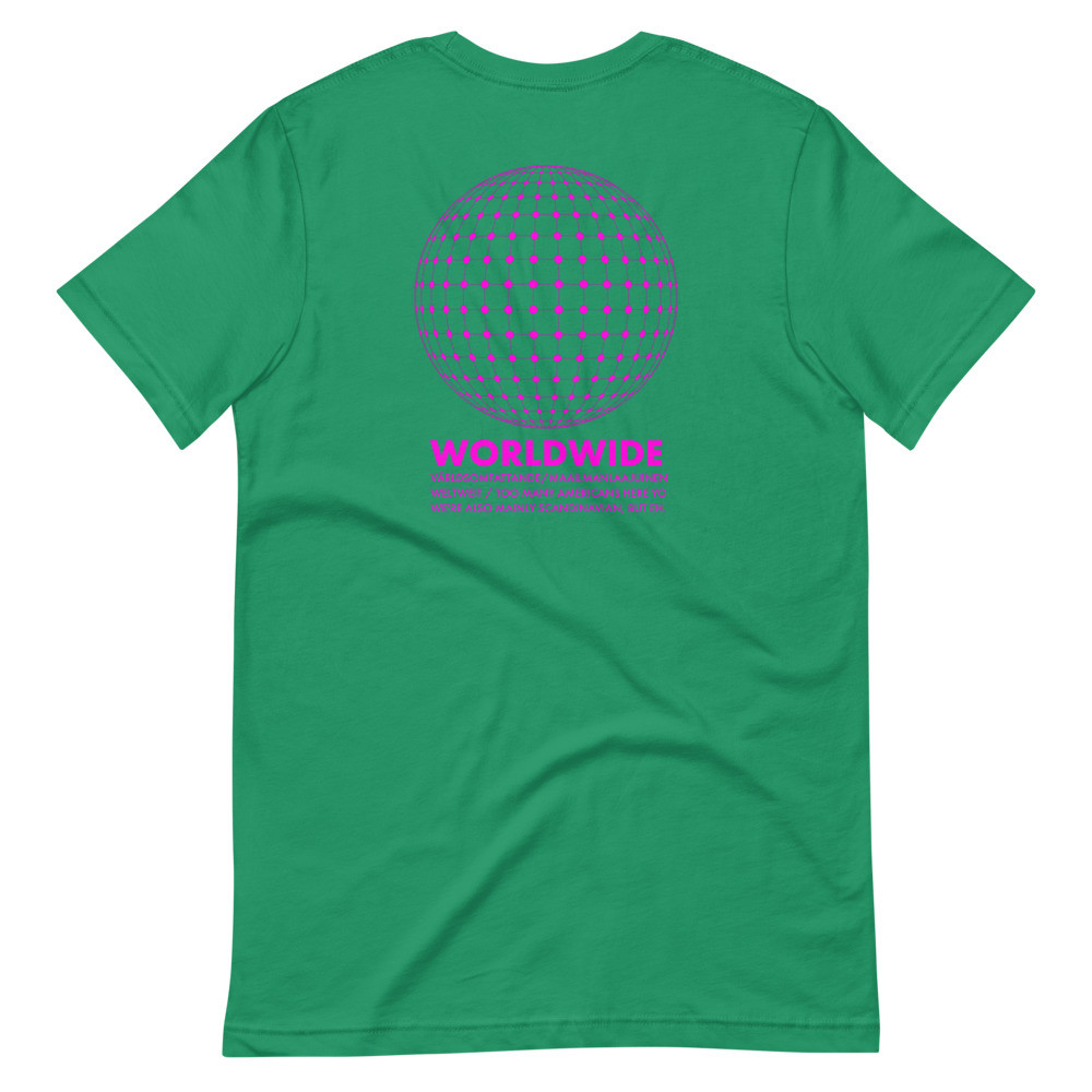 WORLDWIDE UNISEX T-SHIRT [GREEN/PINK]