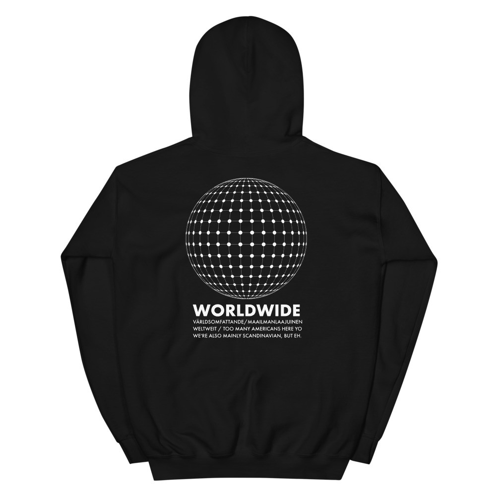 WORLDWIDE UNISEX HOODIE [BLACK]