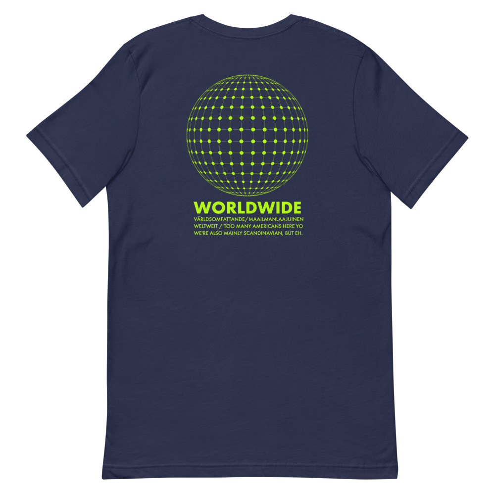 WORLDWIDE UNISEX T-SHIRT [NAVY/GREEN]