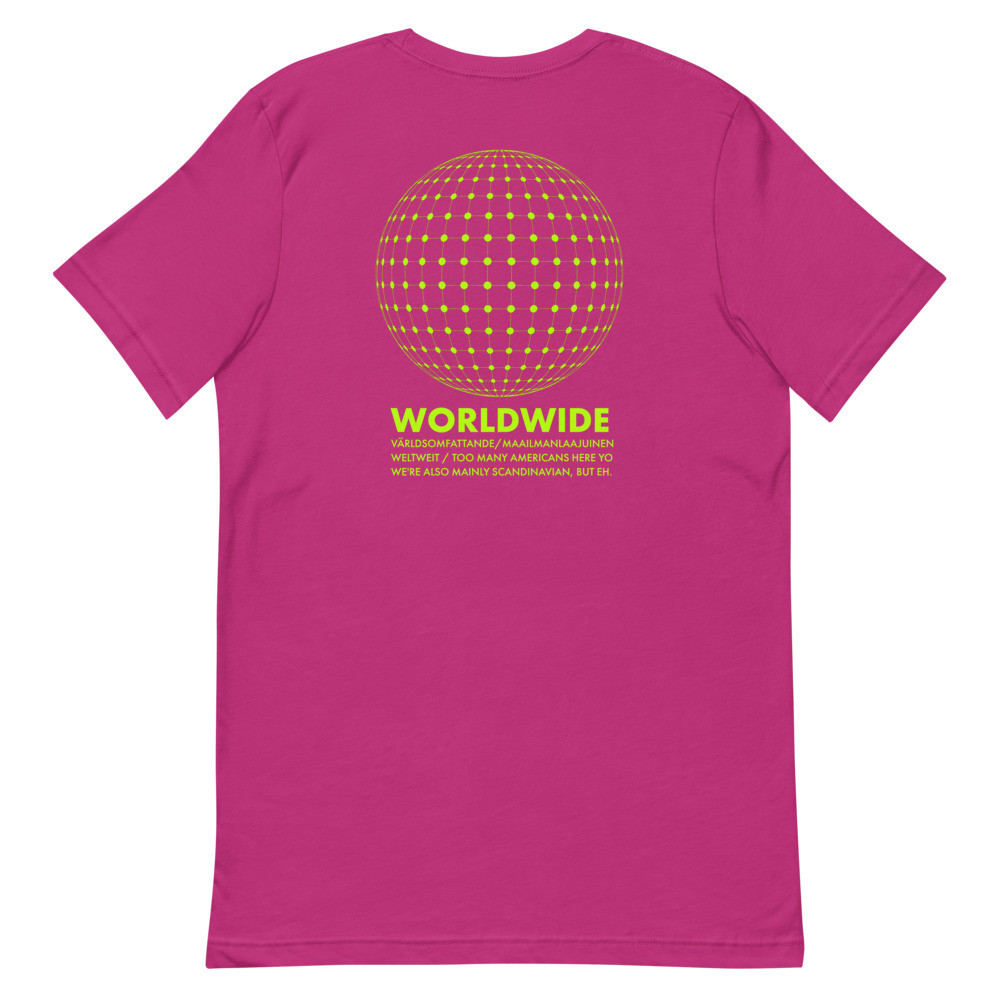WORLDWIDE UNISEX T-SHIRT [PINK/GREEN]