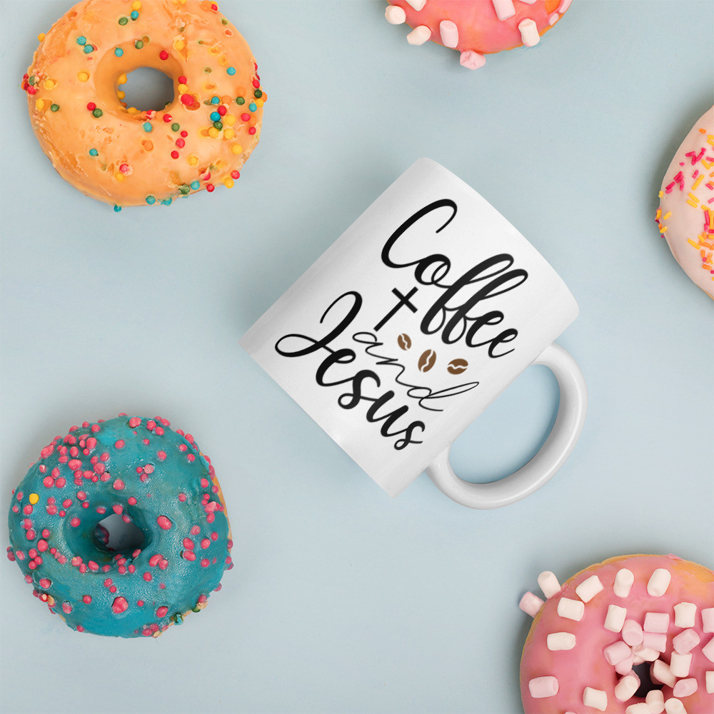 Coffee & Jesus glossy mug