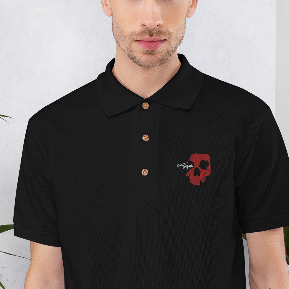 9 figures x Polo Shirt (black)